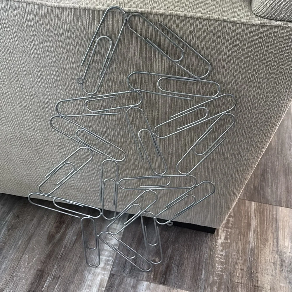 Metal giant paperclip Wall Art large
